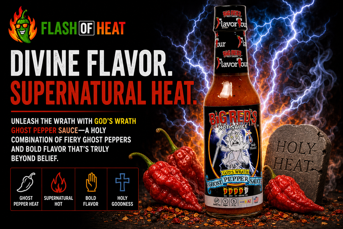 Big Red's "God's Wrath Ghost Pepper Sauce"