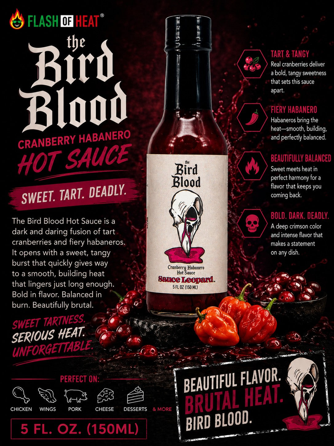 Sauce Leopard "The Bird Blood - Cranberry Habanero"