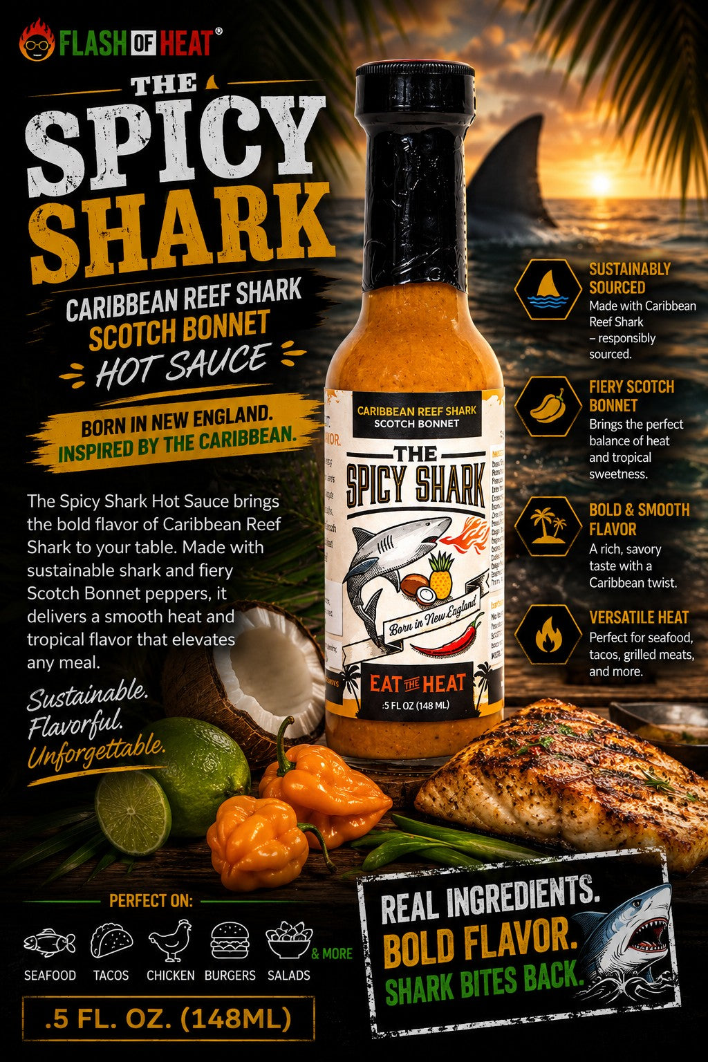 Spicy Shark Caribbean Reef Shark Scotch Bonnet