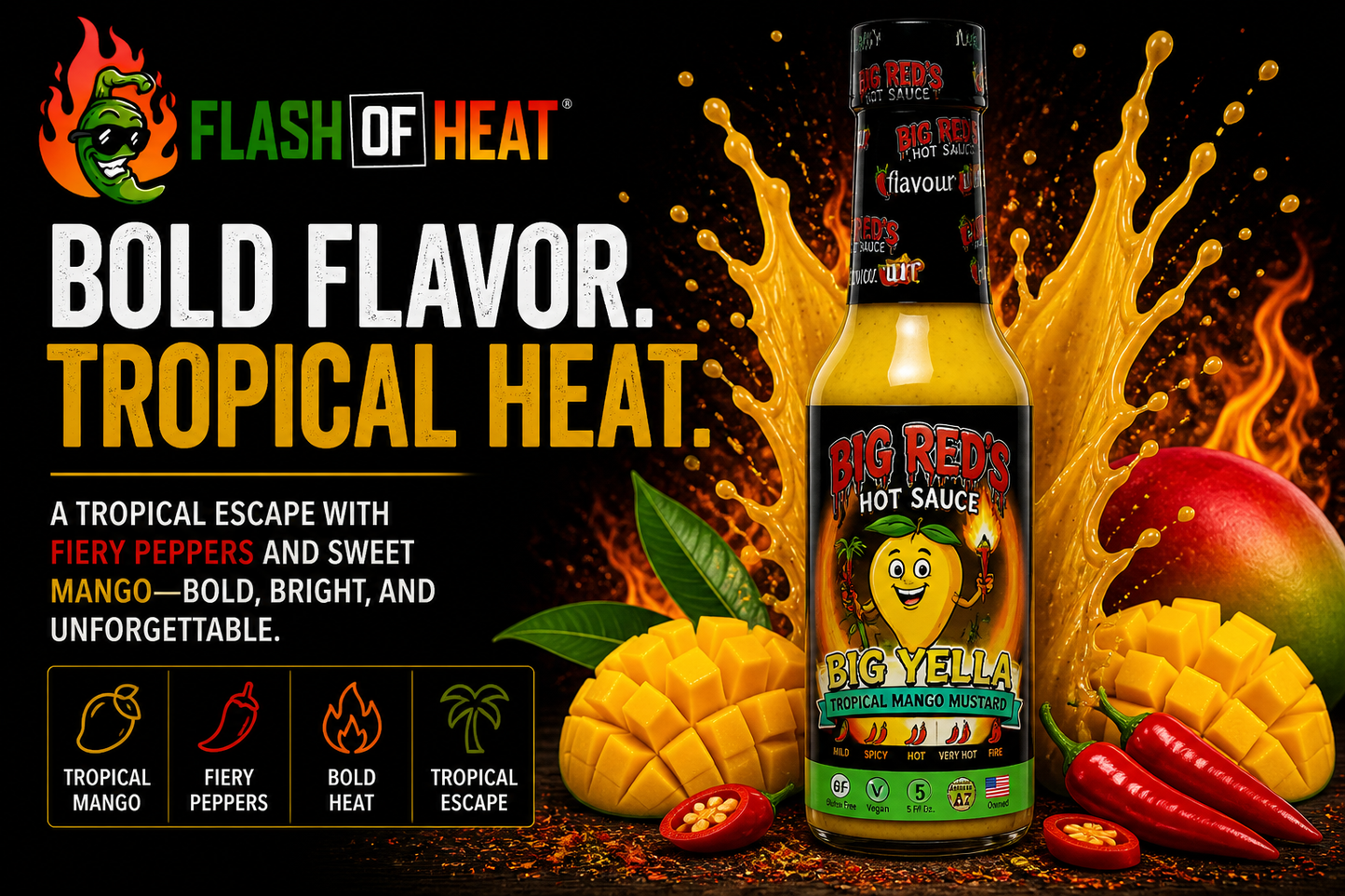 Big Red's "Big Yella Tropical Mango Mustard"