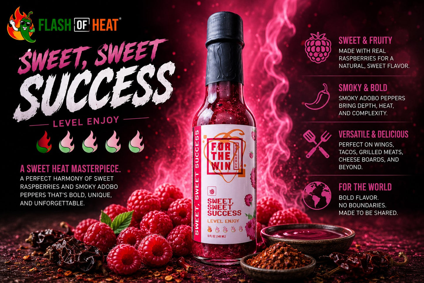For The World "Sweet Success Raspberry Adobo "