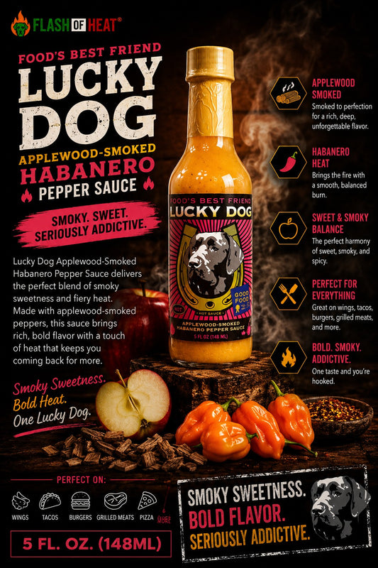 Lucky Dog Applewood-Smoked Habanero Pepper Sauce