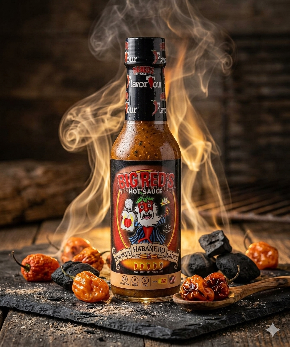 Big Red's "Smokey Habanero Sauce"