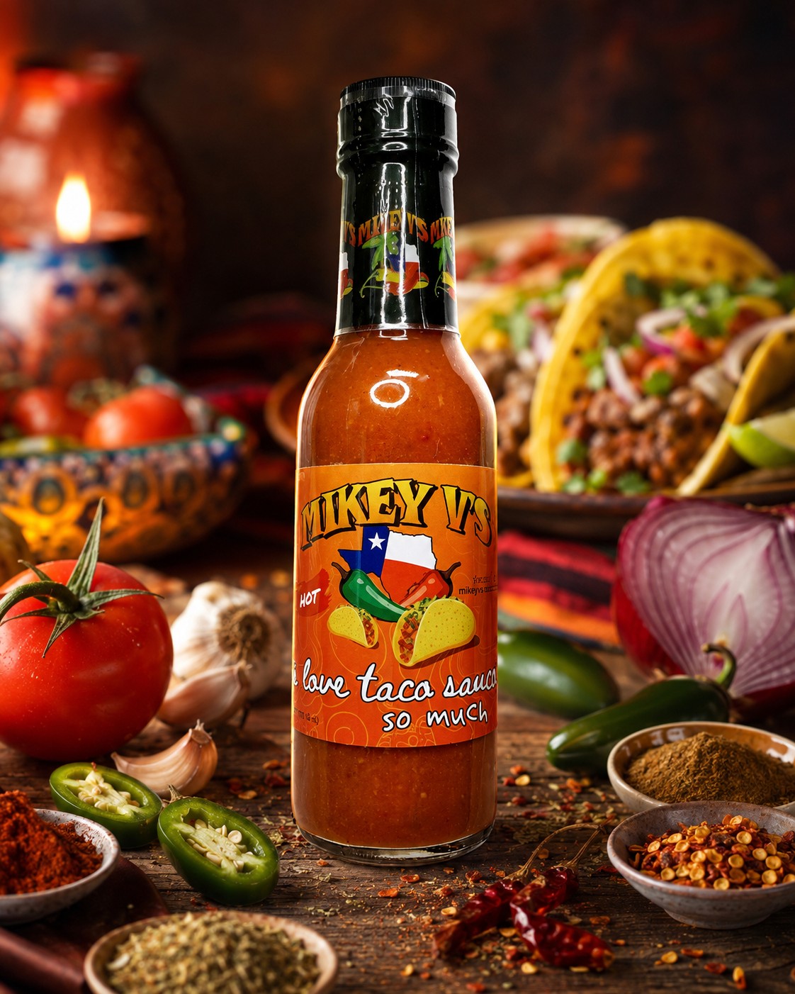 Mikey V's "I Love Tacos Hot Sauce - Hot"