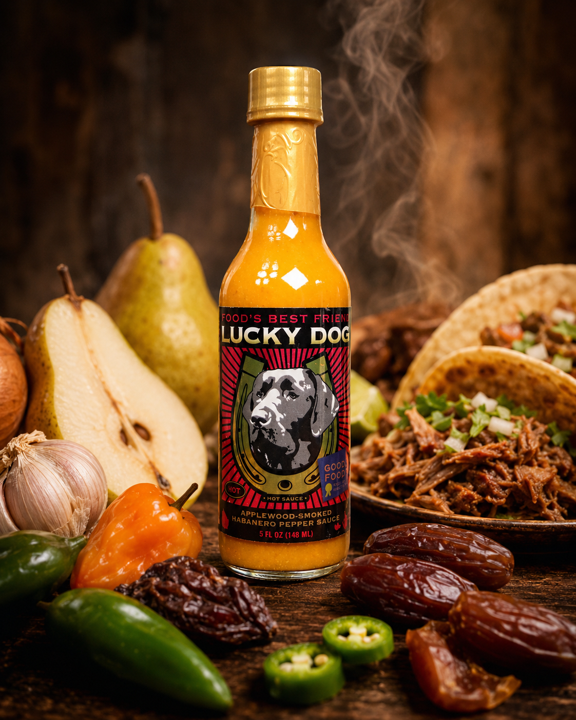 Lucky Dog Applewood-Smoked Habanero Pepper Sauce
